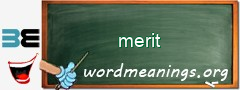 WordMeaning blackboard for merit